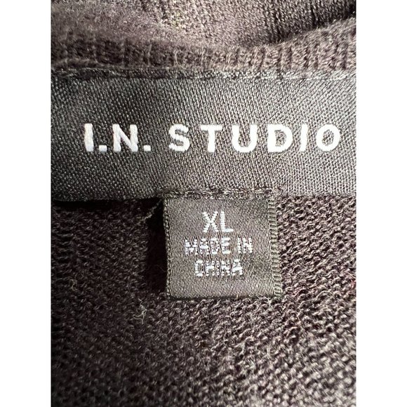 I.N. Studio Pattern Weave Sweater  XL Black   60% Cotton 40% Acrylic - Picture 8 of 16
